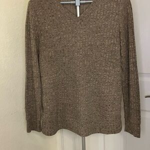 Women's V-Neck Sweater - Brown